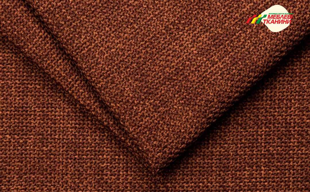 Рогожка коричневого кольору Martin 7 для обивки або перетяжки м'яких меблів